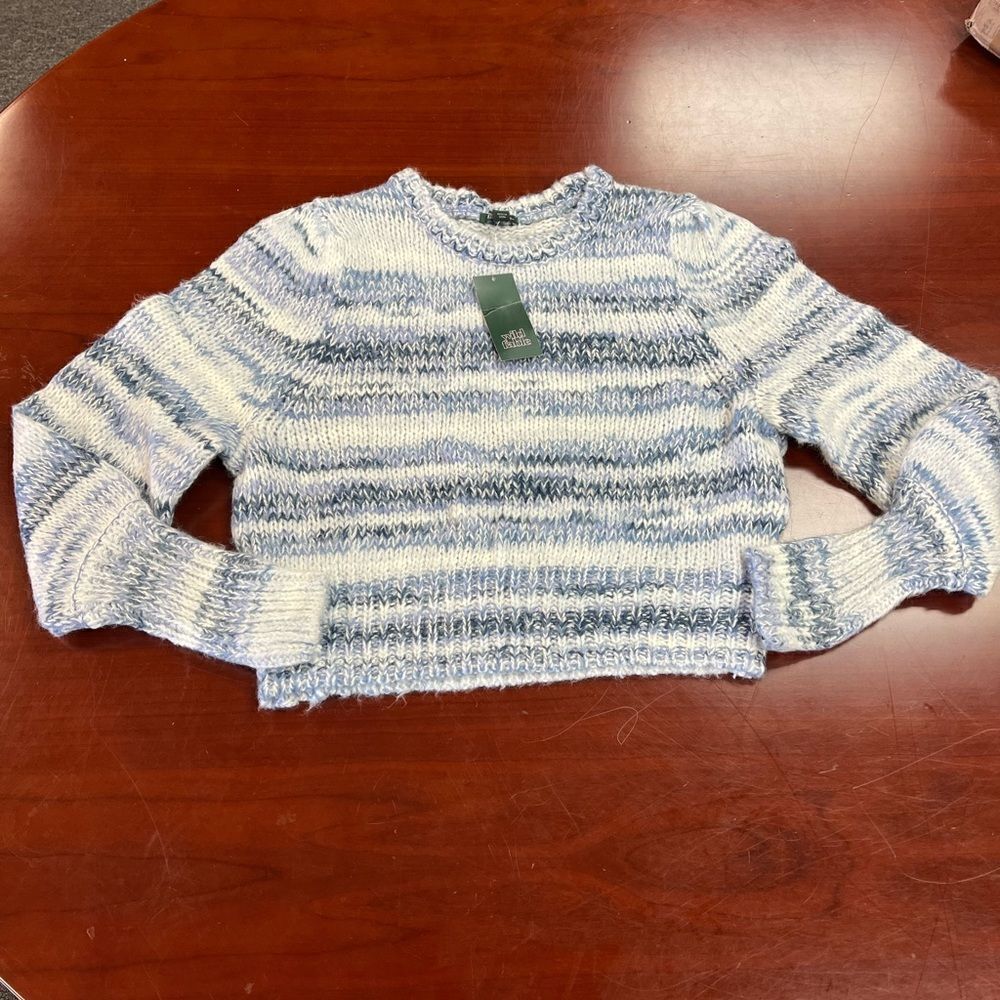 Wild Fable Blue Soft Acrylic Cropped Sweater sz XL NWT